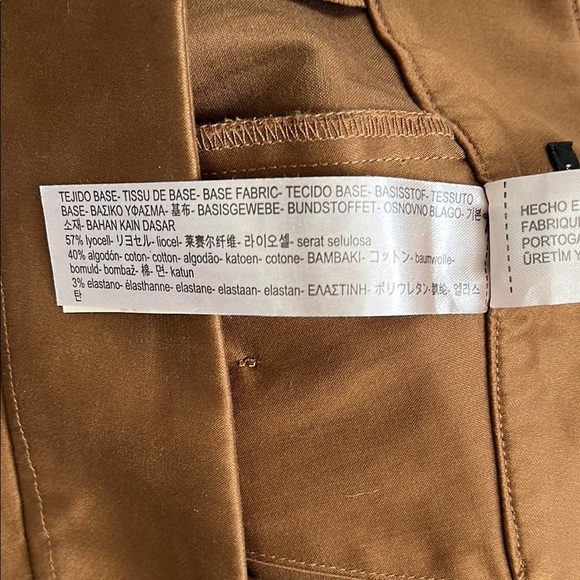 MASSIMO DUTTI Camel Lightweight High Waist Sailor Pants, Size 8 - Picture 13 of 13